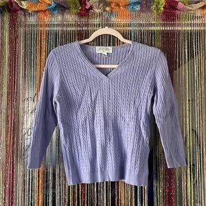 Casual Corner Annex Petite ribbed lavender sweater 💜